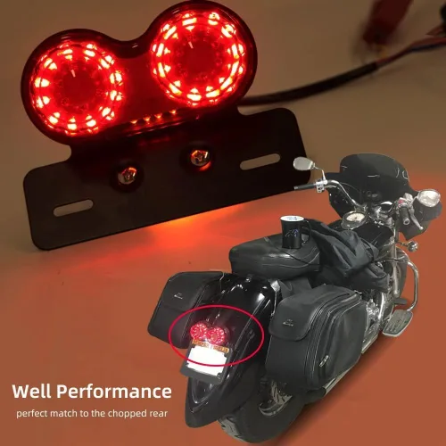 Miniatura 2 de DREAMIZER Luz trasera de freno LED roja para motocicleta con señal de giro, placa de matrícula compatible con Sportster 883 Street bike Dirt bike