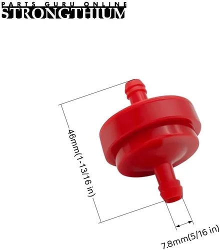 Miniatura 2 de Strongthium Filtro de combustible en línea de 1/4 pulgada ID para cortacésped, reemplazo para Briggs Stratton 298090 394358 1501729MA 4105 7024751YP