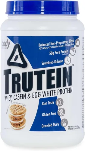 Miniatura 16 de Body Nutrition Trutein Polvo de Proteína Alto: 45% Suero, 45% Caseína, 10% Clara de Huevo, Sin Gluten, Bajo en Sodio, Polvo de Proteína de Suero