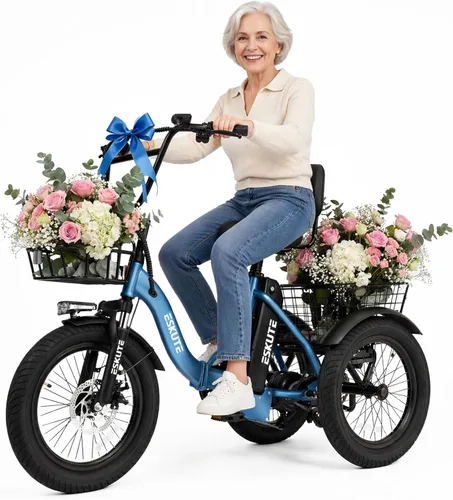 Miniatura 8 de Bicicleta eléctrica para adultos, triciclo de 1200 W de potencia máxima y batería extraíble de 499.2 Wh, neumáticos gruesos de 18x3.0, bicicleta