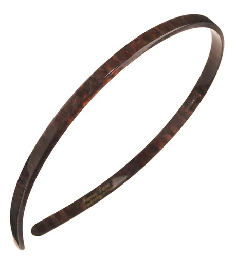Miniatura 13 de Diadema marrón para mujer, France Luxe de 1/4 de pulgada, ultracómoda, delgada, África, ajuste flexible con dientes suaves antideslizantes, sujeción