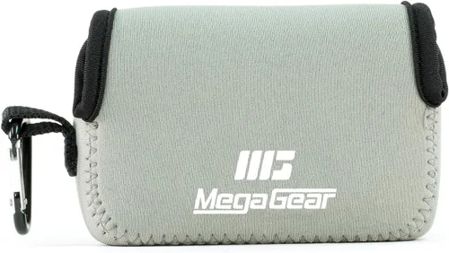 MegaGear Canon Powershot Sx730 Hs, Sx720 Hs, Sx710 Hs, G16, G15 Funda de neopreno ultra ligera para cámara, con mosquetón, color gris, MG1246, piel