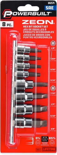 Miniatura 9 de Powerbuilt Zeon 642575 - Juego de llaves hexagonales métricas de 8 piezas, con uso para sujetadores dañados, estándar, oxidados, pernos redondeados