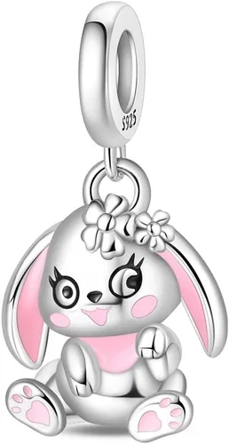 Miniatura 64 de Pulsera y collar de plata de ley 925 con dije de corazón, mariposa, loto, avión, viaje, lindo gato, cuentas, regalo para mujer