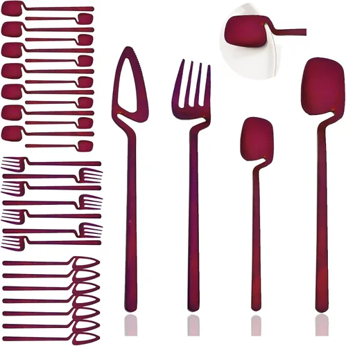 Miniatura 18 de JASHII Cuchara de mermelada de miel, mini cuchara de café de acero inoxidable, cucharadita, 6 piezas (plata mate)