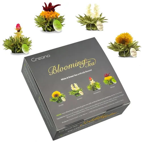 Miniatura 8 de Creano Flores de Té en Taza - Té Floreciente - 8 Tés Florecientes en 4 Variedades Diferentes - Té Verde