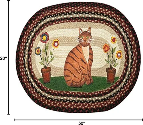 Miniatura 2 de Earth Rugs alfombra, 20 x 30", borgoña/negro/bronceado