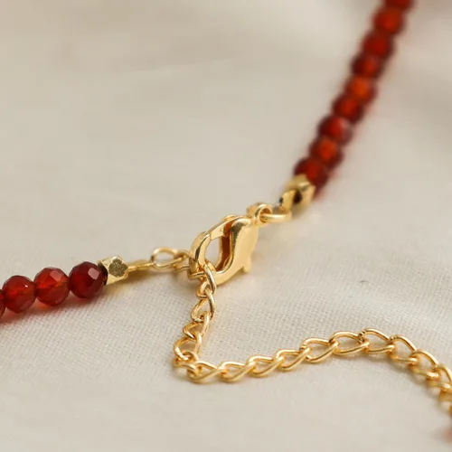 Miniatura 62 de Gempires - Collar de cuentas de piedras naturales hechas a mano, joyería de cristal hipoalergénica de 20 pulgadas, chapado en oro, joyería de moda