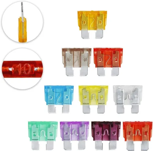 Miniatura 6 de AHL - fusibles de cuchilla para auto, moticicleta, camión, caja surtida, 5A 7.5A 10A 15A 20A 25A 30A 35A 40A 50A, 100
