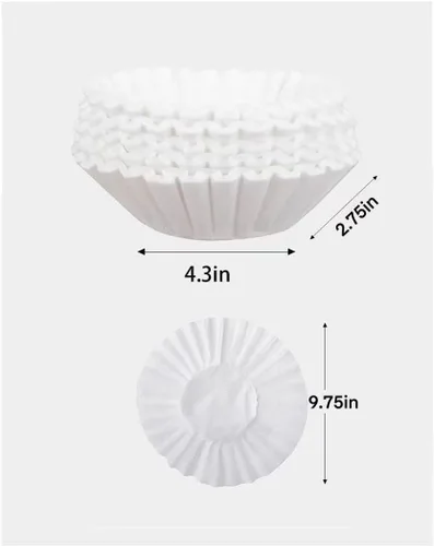 Miniatura 6 de Filtros de café comercial de 12 tazas, filtros de café grandes, calidad premium, (9 ¾ pulgadas x 4 ¼ pulgadas), filtros totalmente naturales