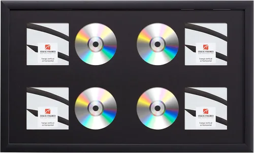 Miniatura 8 de Craig Frames paspartú para mostrar CD con marco negro de 1 pulgada