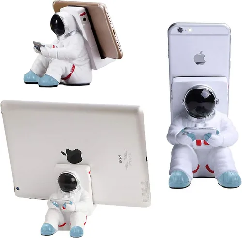 Miniatura 2 de Soporte de teléfono para escritorio, soporte creativo de astronauta para teléfono celular, tabletas, soporte de teléfono para iPhone, iPad, teléfono