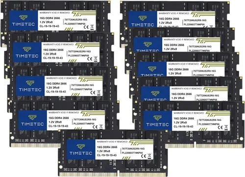 Miniatura 22 de Timetec Kit de 16 GB (2 x 8 GB) DDR4 2666 MHz (PC4-2666V) PC4-21300 SODIMM RAM para portátil - Módulo de memoria sin búfer de 260 pines 1.2 V CL19