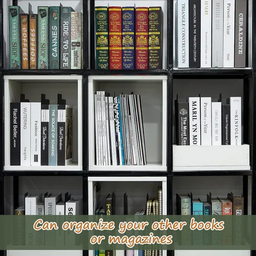 Miniatura 6 de Lewtemi 70 hojas divisores de cómics para tablas altas, separadores negros para cajas de cómics cortas o largas, cajas de almacenamiento de libros