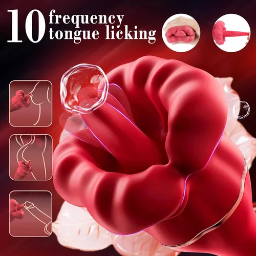 Miniatura 2 de Juguetes sexuales con vibrador de punto G, juguete sexual femenino adulto con 10 frecuencias vibratorias y 10 frecuencias de lamer la lengua