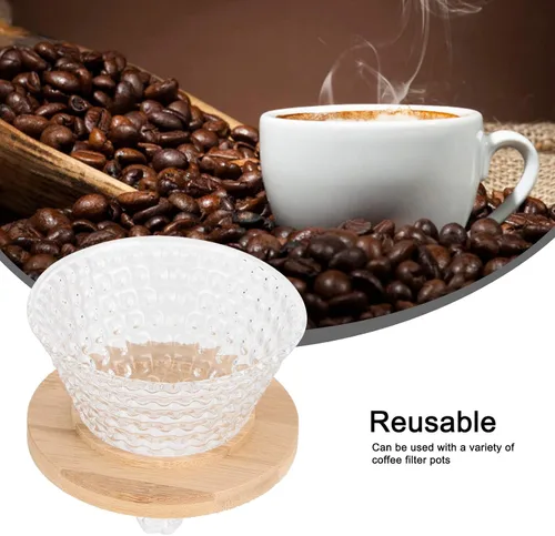 Miniatura 3 de Lazmin112 Gotero de café para verter sobre café, de vidrio reutilizable, embudo para cafetera, hervidor de agua, accesorios para cafetera