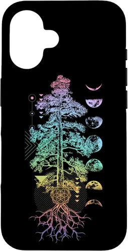 Miniatura 31 de iPhone 11 Pro Max Árbol de la Vida Fases de la Luna Yoga Chakra Estuche de Regalo