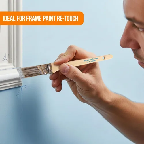 Miniatura 4 de Vermeer Paquete de 6 pinceles angulares en varios tamaños para todo látex y pinturas al óleo y manchas, mejoras para el hogar