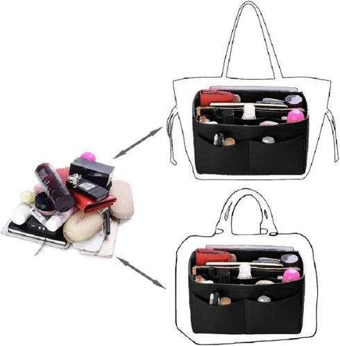 Miniatura 4 de ZTUJO - Organizador de bolsos de fieltro con cremallera metálica que se adapta a bolsos de mano y tote, especialmente diseñado para bolsos Speedy