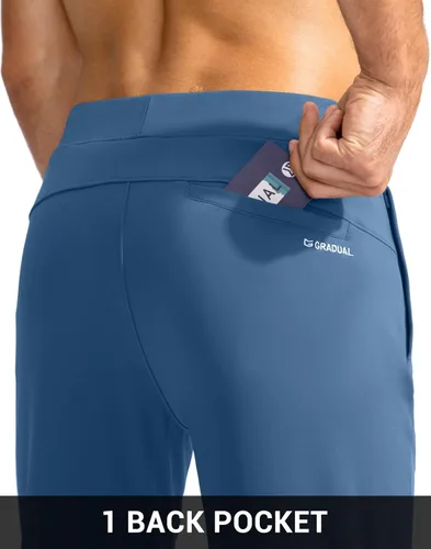 Miniatura 6 de G Gradual Pantalones deportivos de golf para hombre con bolsillos con cremallera, pantalones elásticos ajustados para correr, trabajo y correr