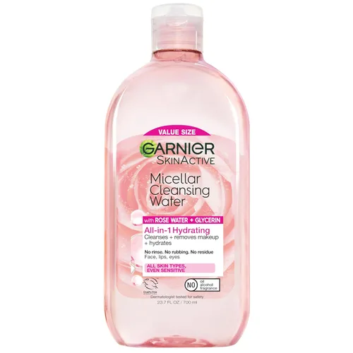 Miniatura 13 de Garnier Agua Micelar con Agua de Rosa y Glicerina, Limpiador Facial Hidratante y Removedor de Maquillaje, para Todo Tipo de Piel, Vegano, Sin
