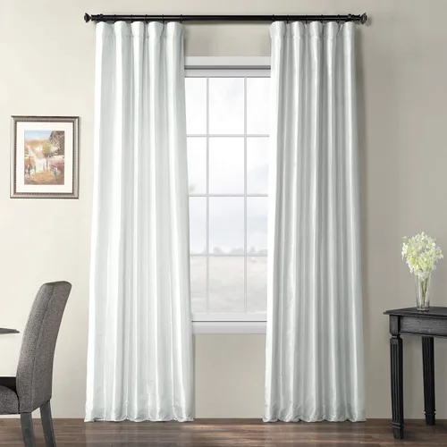 Miniatura 17 de HPD Half Price Drapes - Cortinas opacas para dormitorio y sala de estar - Cortina opaca de tafetán de seda sintética 127 x 213 cm (1 panel), Beige