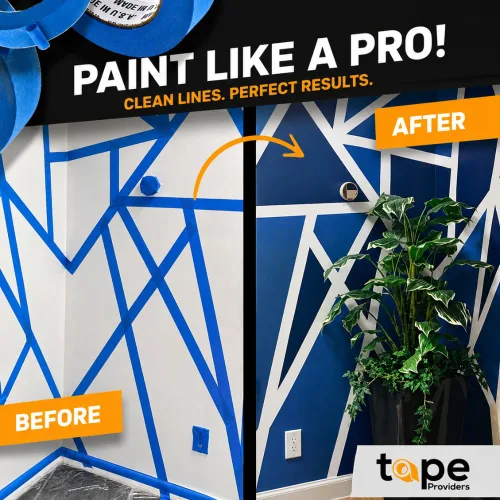 Miniatura 7 de Cinta adhesiva de pintor azul fabricada en Estados Unidos, 2 pulgadas x 60 yardas, cinta adhesiva gruesa y ancha para pintura segura de paredes