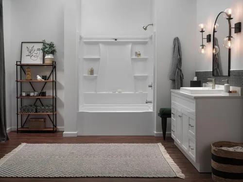 Miniatura 3 de Delta Grifo de baño moderno de un solo orificio de níquel cepillado, grifo de baño de una sola manija, montaje de drenaje, inoxidable 559LF-SSPP