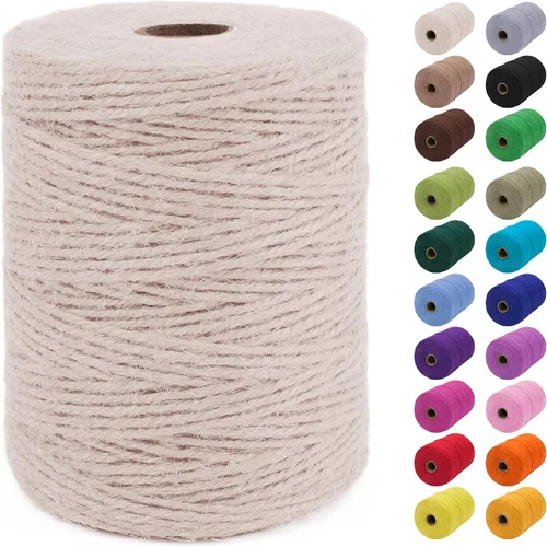 Miniatura 26 de JeogYong - Cuerda de yute de 3 mm, 99,9 m, cuerda natural gruesa para jardín, ideal para manualidades, exterior, jardinería, envoltorios de regalo