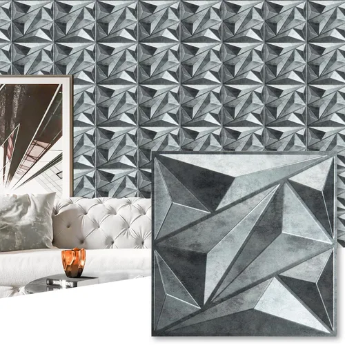 Miniatura 14 de Art3dwallpanels Paquete de 33 paneles de pared 3D de diamante para decoración de pared interior, paneles de pared con textura de flores de PVC
