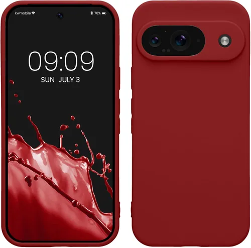 Miniatura 230 de kwmobile Funda compatible con Google Pixel 9 Pro - Funda protectora delgada de TPU para teléfono - Acabado mate suave - Negro mate