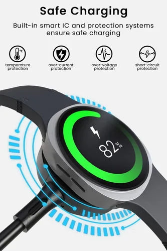 Miniatura 4 de Cargador USB C/A 2 en 1 compatible con Samsung Galaxy Watch 8/8 Classic /7/6/6 Classic/5 Pro/5/4/3/FE/Ultra 2025/2024/Active 1/2 Cable magnético