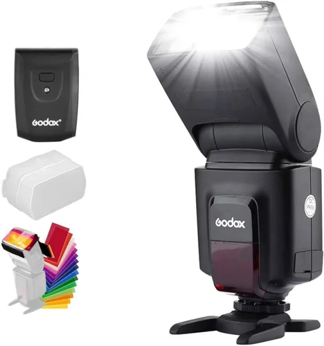 Miniatura 2 de Godox Flash inalámbrico de 433 MHz GN33 Speedlite con receptor integrado con transmisor RT compatible con cámaras réflex digitales Canon Nikon Sony