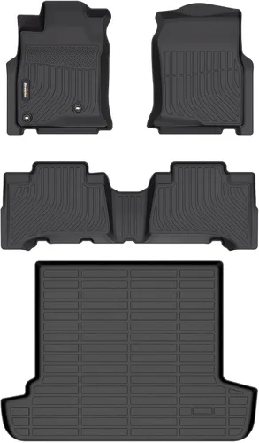 Miniatura 37 de Alfombrillas de TPE para Toyota Highlander 2014-2019 7 y 8 asientos, protección para todo tipo de clima, forros de piso de automóvil resistentes