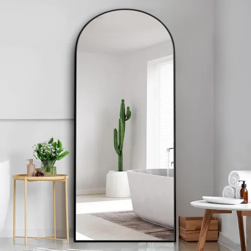 Miniatura 12 de Dolonm Espejo de longitud completa de 65 x 22 pulgadas, espejo de pie de diseño moderno, espejo de cuerpo completo para sala de estar, dormitorio
