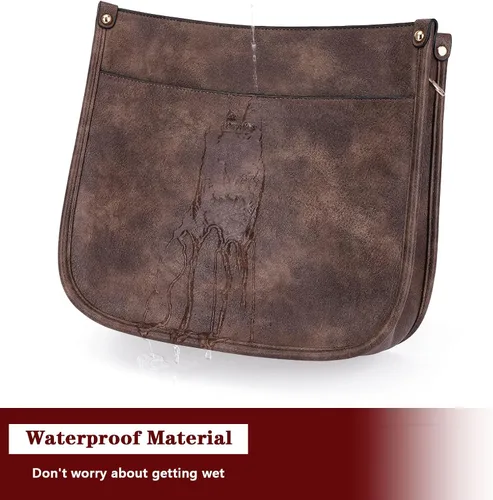 Miniatura 4 de HKCLUF Bolso cruzado para mujer, 2 piezas, de cuero, con 2 correas ajustables de leopardo, bolsa cruzada