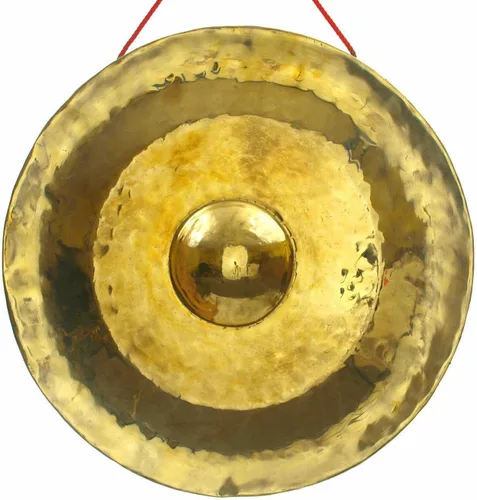 Miniatura 3 de Gongs tailandeses dorados para pezón, incluye cuerda para colgar y mazo/fácil de tocar/tono brillante/fabricado en Tailandia/para curación de sonido