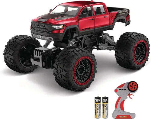 Camioneta RC 4WD Heavy Metal RAM 1500 - Escala 1:14, cuerpo de metal estampado con licencia oficial, tracción total 4x4, control remoto de función