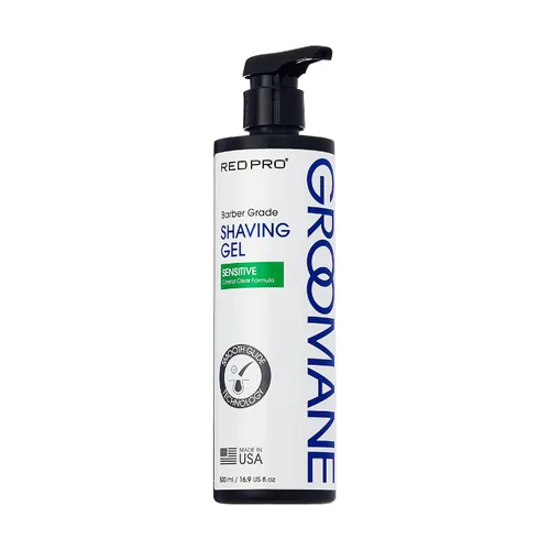 Miniatura 6 de RED Pro GROOMANE Gel de afeitado de grado barbero para hombres, gel de afeitar transparente de aloe vera no espumante, deslizamiento suave