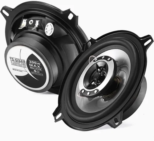 Altavoces coaxiales de coche de 2 vías de 5 pulgadas, altavoces coaxiales de vehículo de pico de 300 W (80 W RMS), sistema de altavoces coaxiales de
