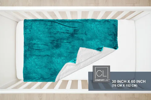 Miniatura 5 de Comfort Lab Manta reversible de franela Sherpa – Elegante manta de cama esponjosa para dormitorio y decoración del hogar – Anti frisado no se Verde