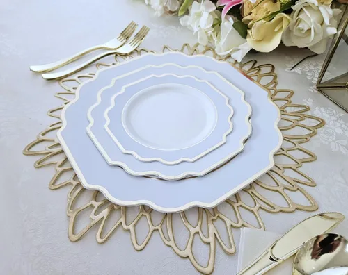Miniatura 7 de Occasions - Manteles individuales dorados metálicos, A1. Hoja de oro A. Hoja de oro