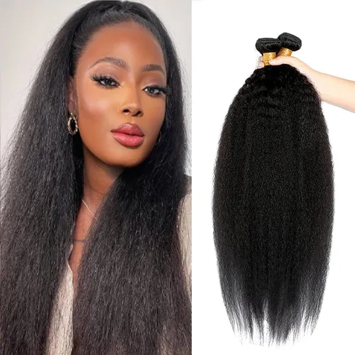 Miniatura 49 de Extensiones de cabello humano afro rizado 4B 4C Afro Kinky a granel de cabello humano virgen sin procesar para mujeres, negro natural, 8 pulgadas