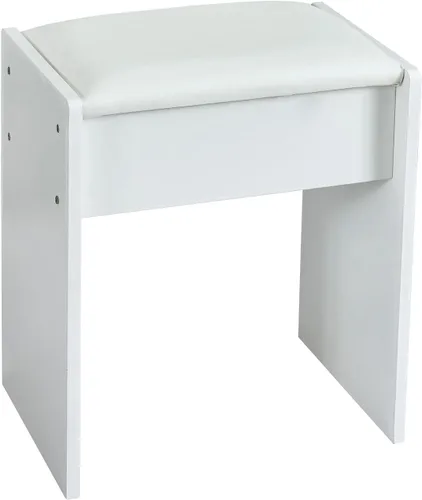 Miniatura 7 de Escritorio de tocador con espejo LED deslizante, mesa de maquillaje blanca con 6 cajones, 4 estantes de almacenamiento y taburete, 3 modos