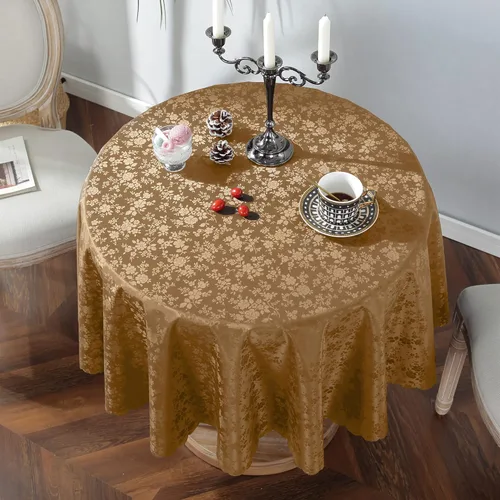 Miniatura 8 de Jeloris Mantel de Vinilo Impermeable, Mantel Redondo de Plástico Resistente, Cubierta de Mesa de Vinilo Limpiable a Prueba de Derrames y Aceite