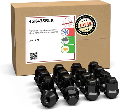 Miniatura 8 de Wheel Accessories Parts 16 tuercas de rosca M10x1.25 Bulge Bellota de 1.26 pulgadas de largo, color negro, hexagonal de 0.551 in para Artic Cat