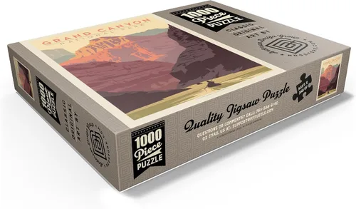 Miniatura 3 de MyPuzzle Grand Canyon National Park: Kayak, póster vintage, rompecabezas premium de 1000 piezas para adultos