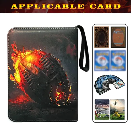 Miniatura 4 de Carpeta de Tarjetas de Fútbol Americano con Fundas, 900 Bolsillos Protectores de Tarjetas de Fútbol Americano Álbumes, Estuche Organizador