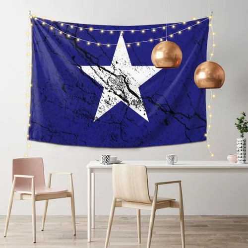 Miniatura 2 de LIFANGMI Bonnie Blue Flag Texture Effect Tapestry Wall Hanging 60x40 Inch Bedroom Living Room Dormitory Home Decoration Wall Tapestry