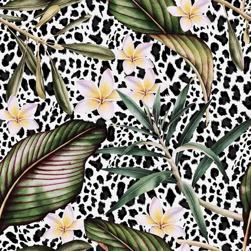 Miniatura 9 de CRE8TIVE 24"x118" Papel pintado de hoja de plátano Monstera para despegar y pegar Papel pintado de leopardo blanco y negro extraíble Papel